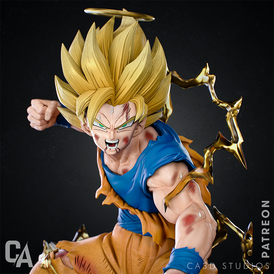 Goku Resin Model Kit – 21 Detailed Parts Including Clear Resin Pieces