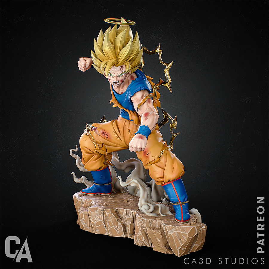 Goku Resin Model Kit – 21 Detailed Parts Including Clear Resin Pieces