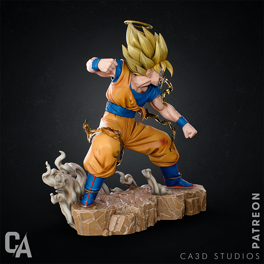 Goku Resin Model Kit – 21 Detailed Parts Including Clear Resin Pieces