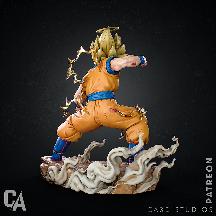 Goku Resin Model Kit – 21 Detailed Parts Including Clear Resin Pieces