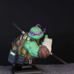 Highly detailed 1/9 scale Donatello resin bust kit from TMNT, unpainted and ready for assembly and painting.