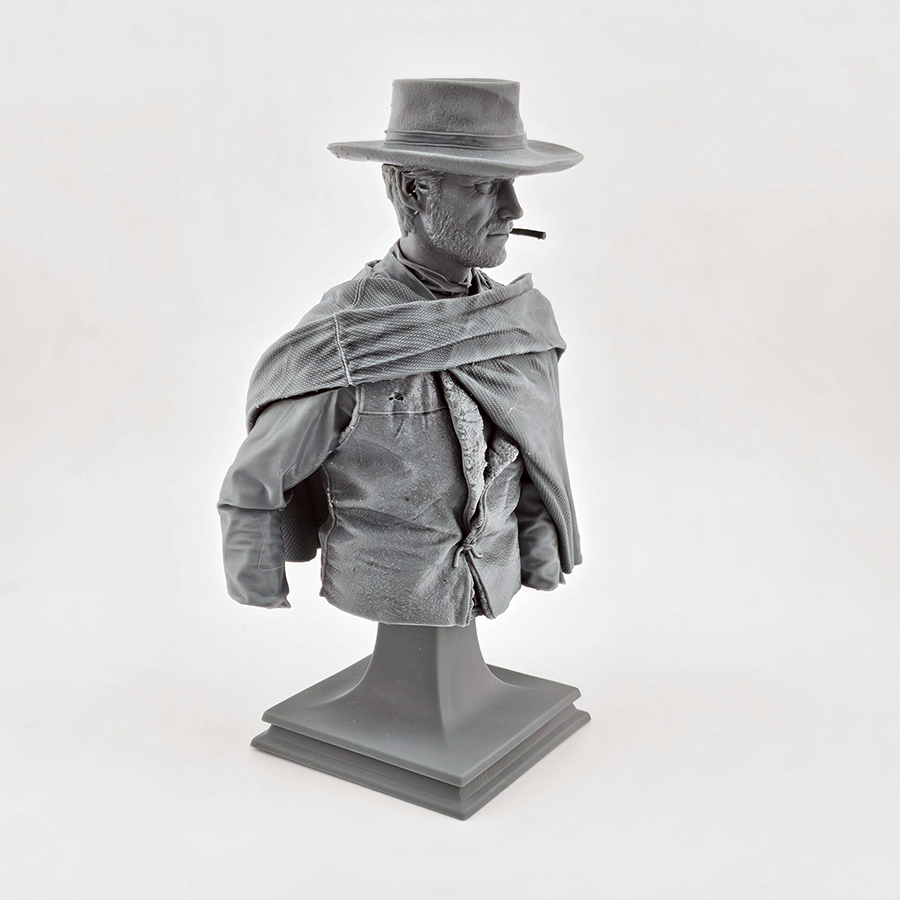 Bust of Clint Eastwood as Blondie from The Good, The Bad, and The Ugly – 3D printed model kit