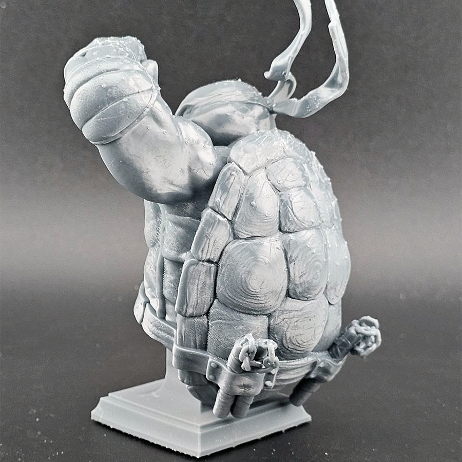 Unpainted 1/9 scale Michelangelo resin bust kit featuring detailed sculpting, ready for assembly and painting.