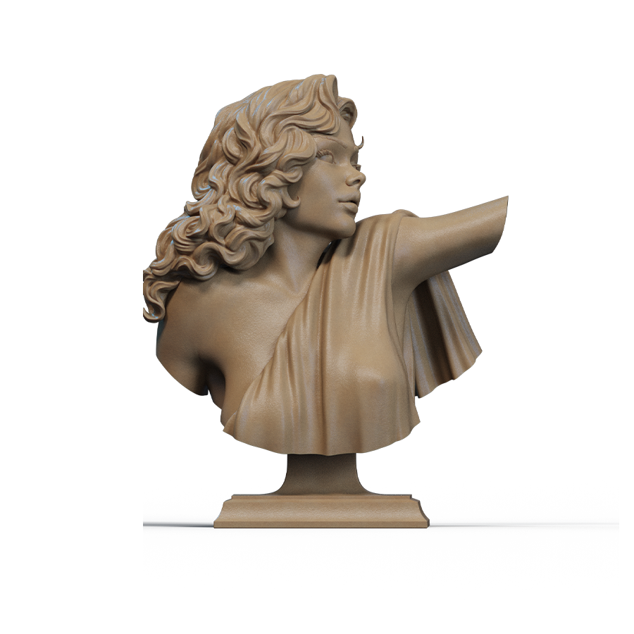 Close-up of the Pin-Up Bust showing crisp facial detail and classic styling