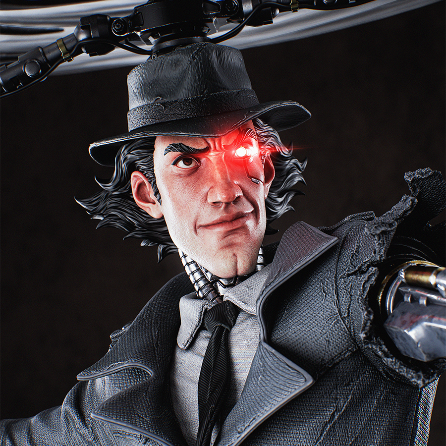 Unassembled resin parts of Inspector Gadget including body and accessories
