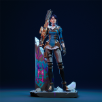 Unpainted Caitlyn resin model kit with rifle and base