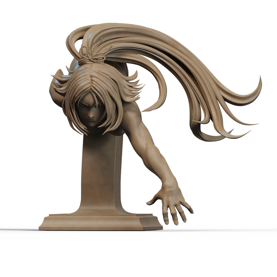 Unpainted Yoruichi Shihōin resin bust kit with base