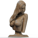 Jessica Rabbit resin bust with long red hair and glamorous pose, sculpted by CA3D