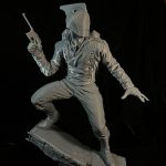 Rocketeer 1/6 scale resin model kit with jetpack and scenic base