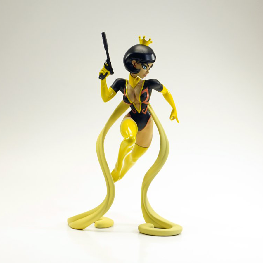 Clear resin model kit of Dr. Mrs. The Monarch from The Venture Bros., standing 7 inches tall