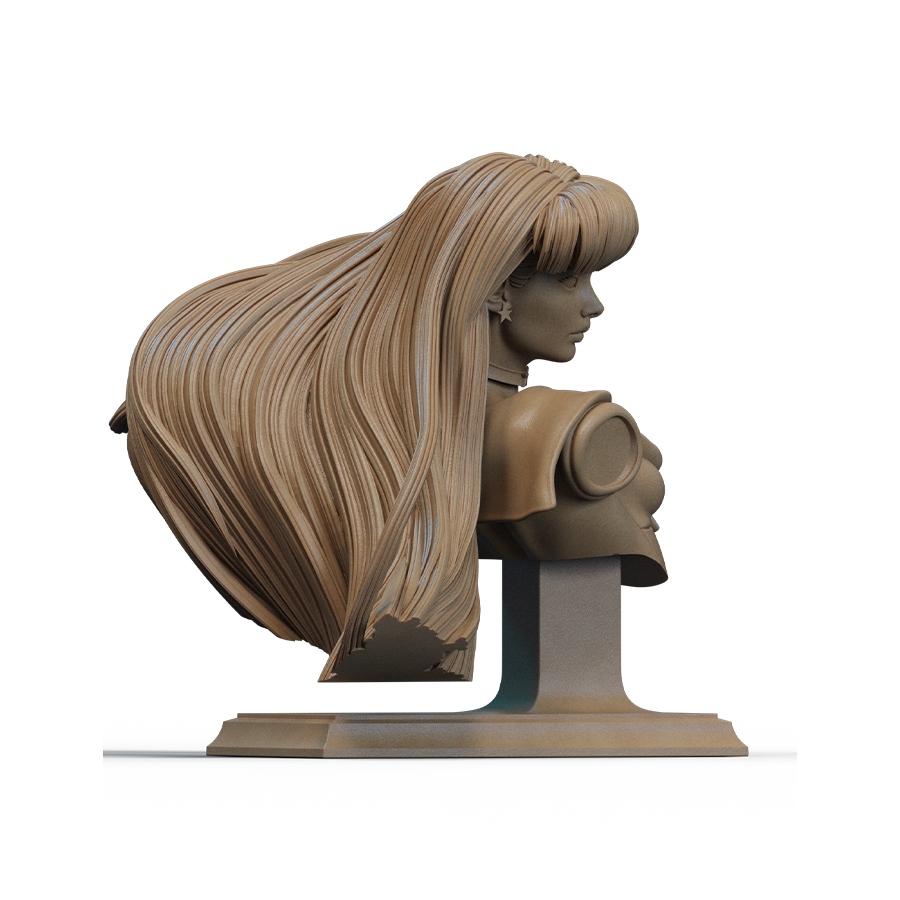 Close-up of Rei Hino as Sailor Mars in detailed sculpted bust