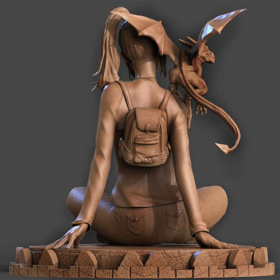Unpainted resin kit of Kitty Pryde in non-costume appearance