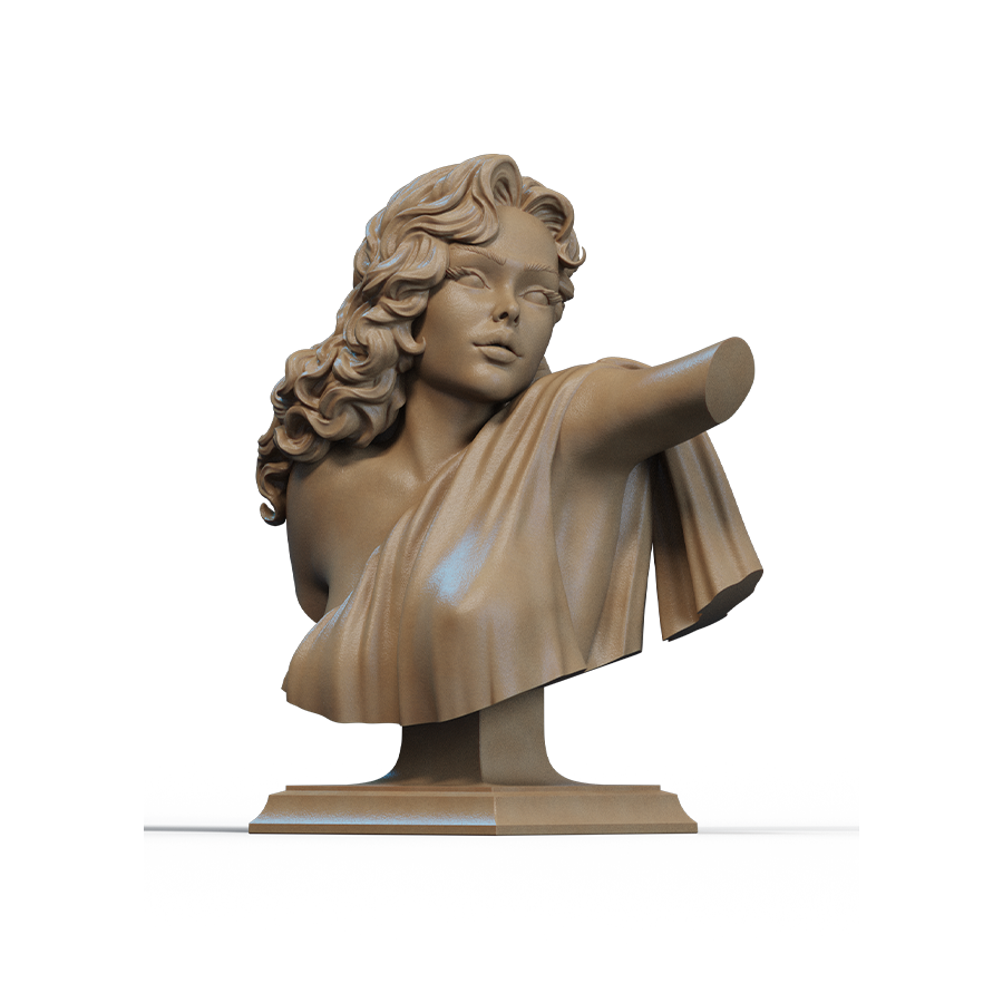 Close-up of the Pin-Up Bust showing crisp facial detail and classic styling