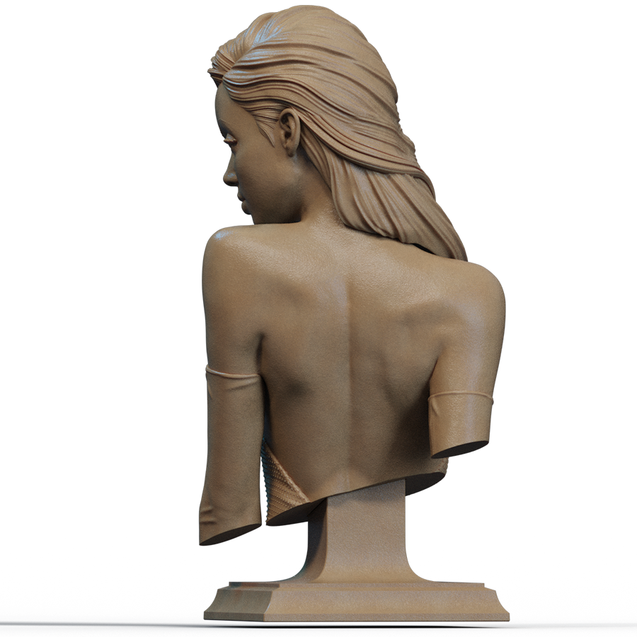 Jessica Rabbit resin bust with long red hair and glamorous pose, sculpted by CA3D