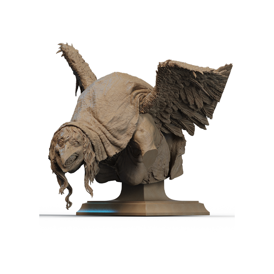 Unpainted resin parts of the Matinta Pereira bust including figure and base