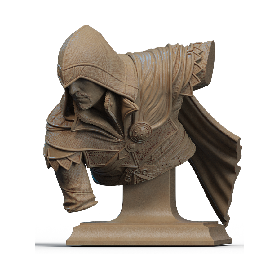 Ezio Auditore bust from Assassin’s Creed with hood and no arms