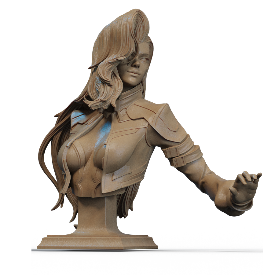 Cloak and Dagger resin bust featuring Tandy and Ty from Marvel Comics