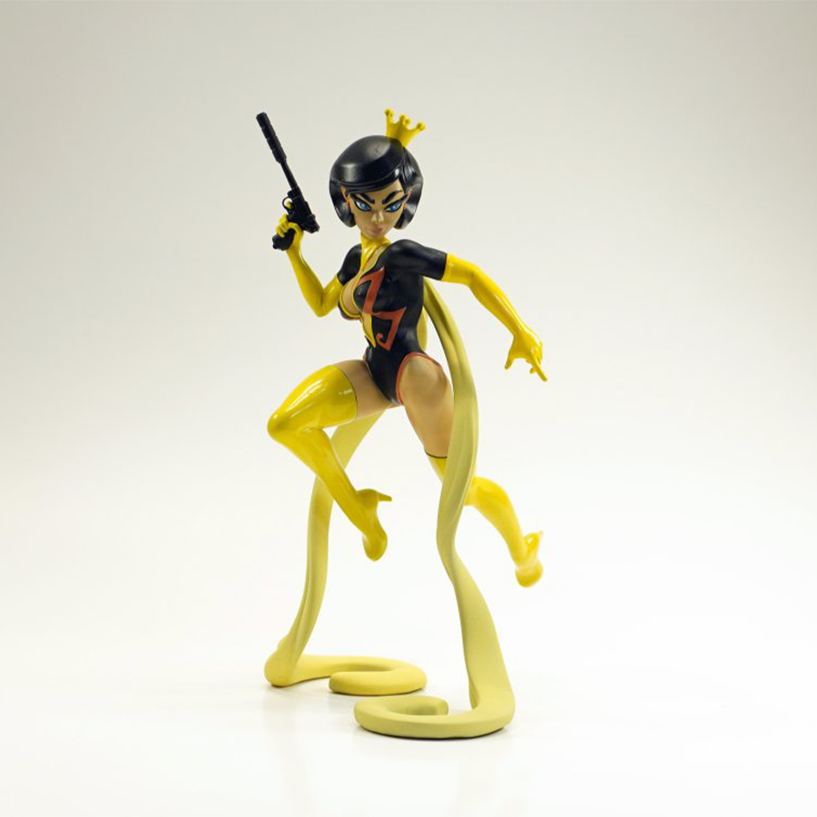 Clear resin model kit of Dr. Mrs. The Monarch from The Venture Bros., standing 7 inches tall
