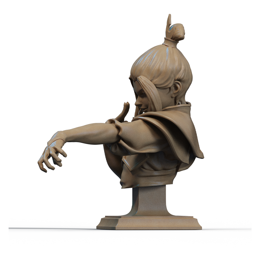 Unpainted resin bust kit of Azula from Avatar: The Last Airbender