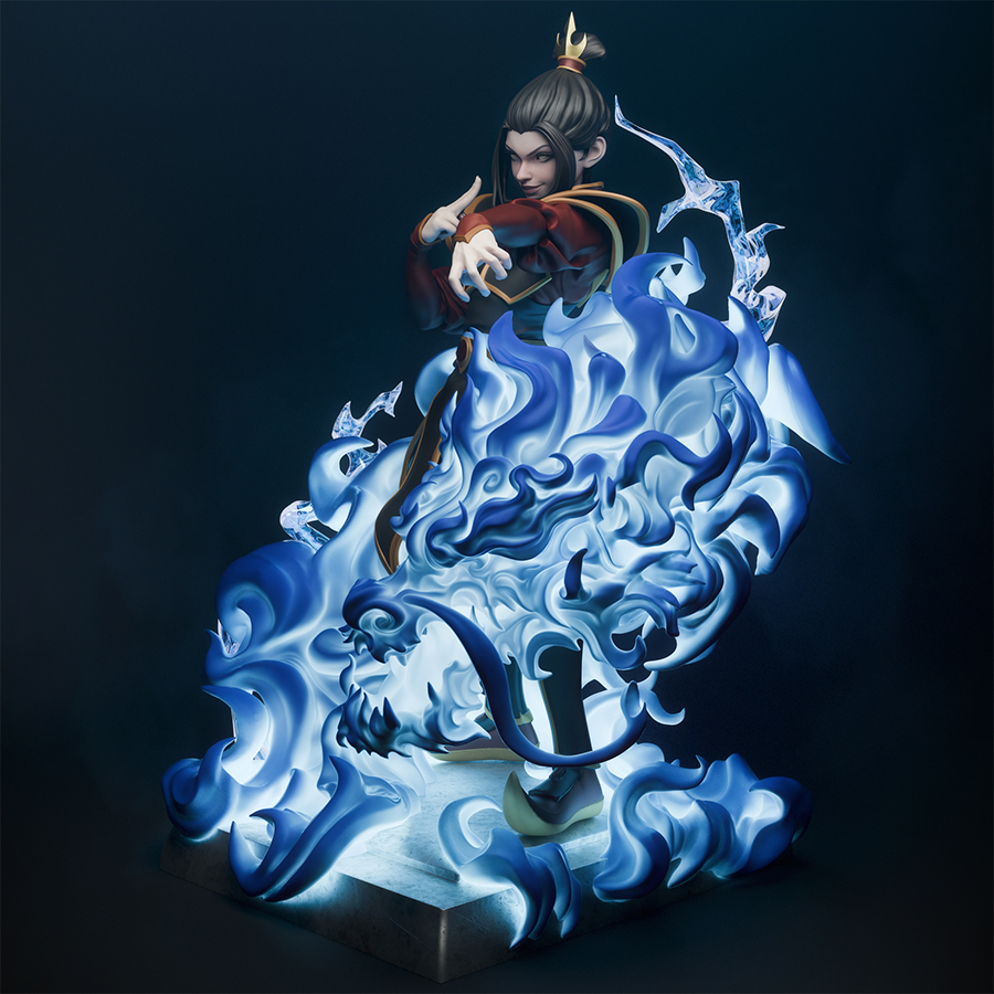 Unassembled Azula resin kit showing multiple character parts
