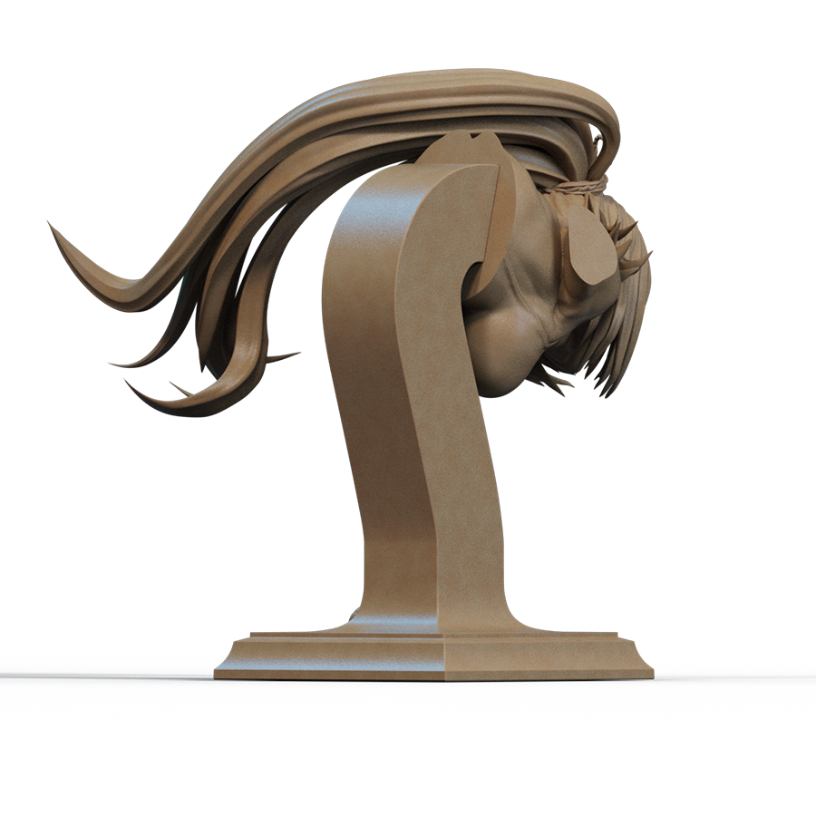 Unpainted Yoruichi Shihōin resin bust kit with base