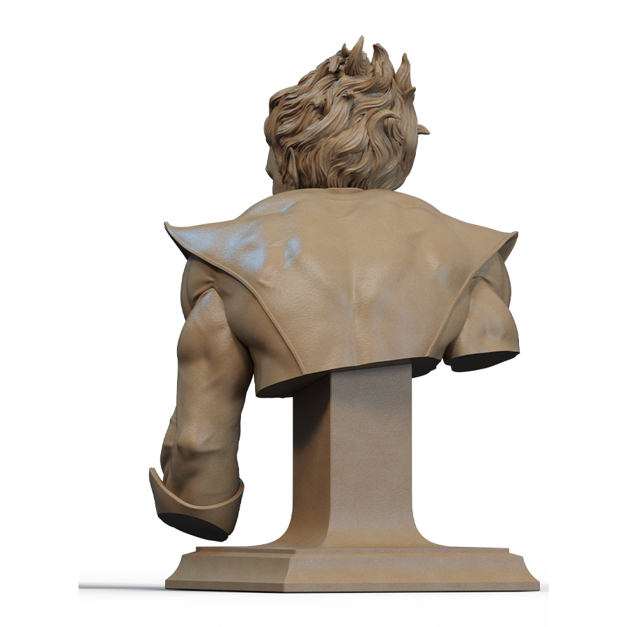Bust of Nightcrawler from Marvel’s X-Men with pointed ears and classic costume
