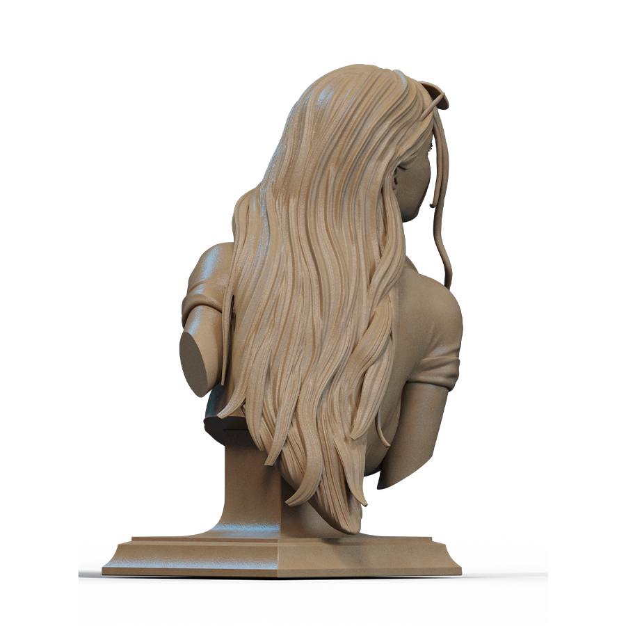 Bust of Nico Robin from One Piece with confident pose and anime styling