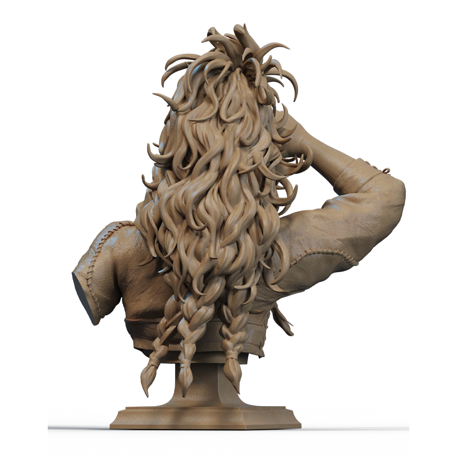 Unpainted resin kit of Gemma bust with base and clean surface details