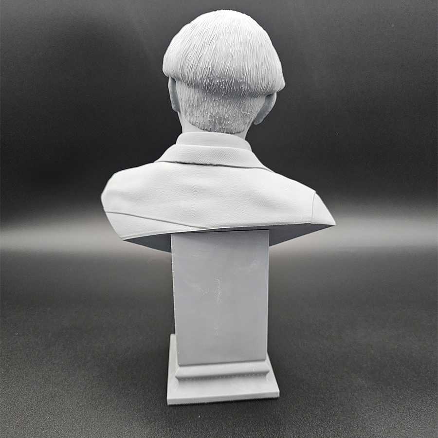 Unpainted resin bust of Moe from the Three Stooges in 1/3, 1/6, and 1/9 scale – 3D printed model kit