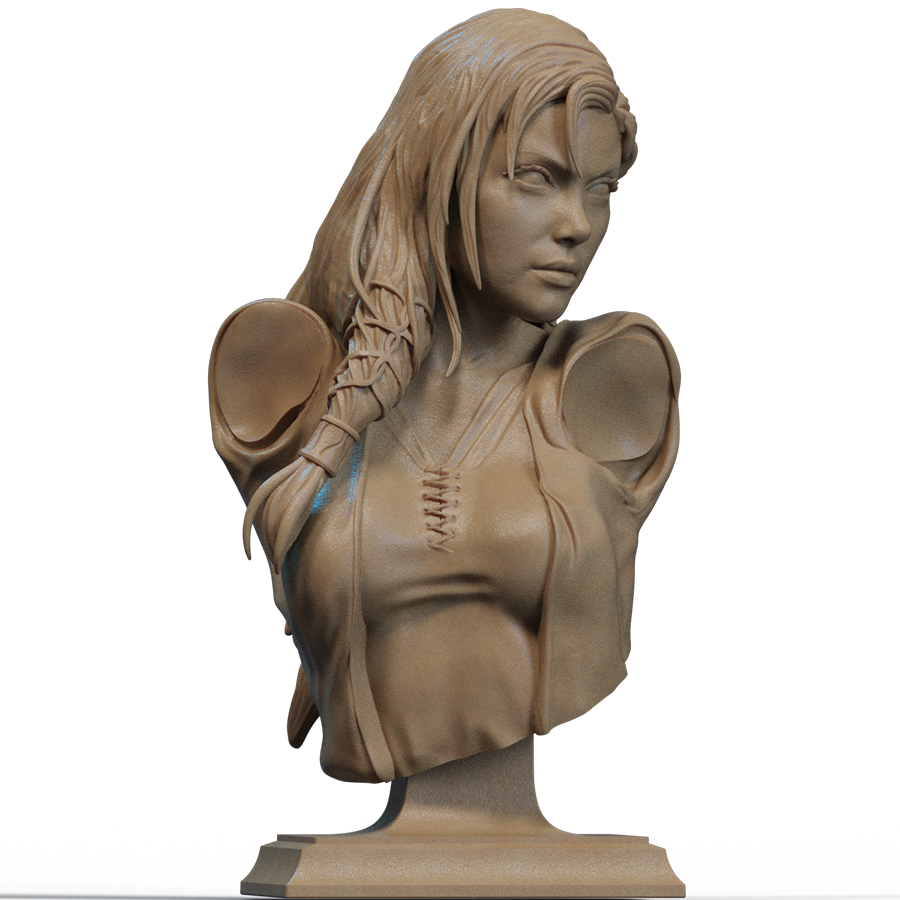 Hera resin bust inspired by Greek mythology, featuring regal hair and goddess-like detail, sculpted by CA3D