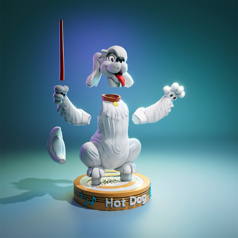 Hot Dog resin figure from Archie Comics with laid-back cartoon styling
