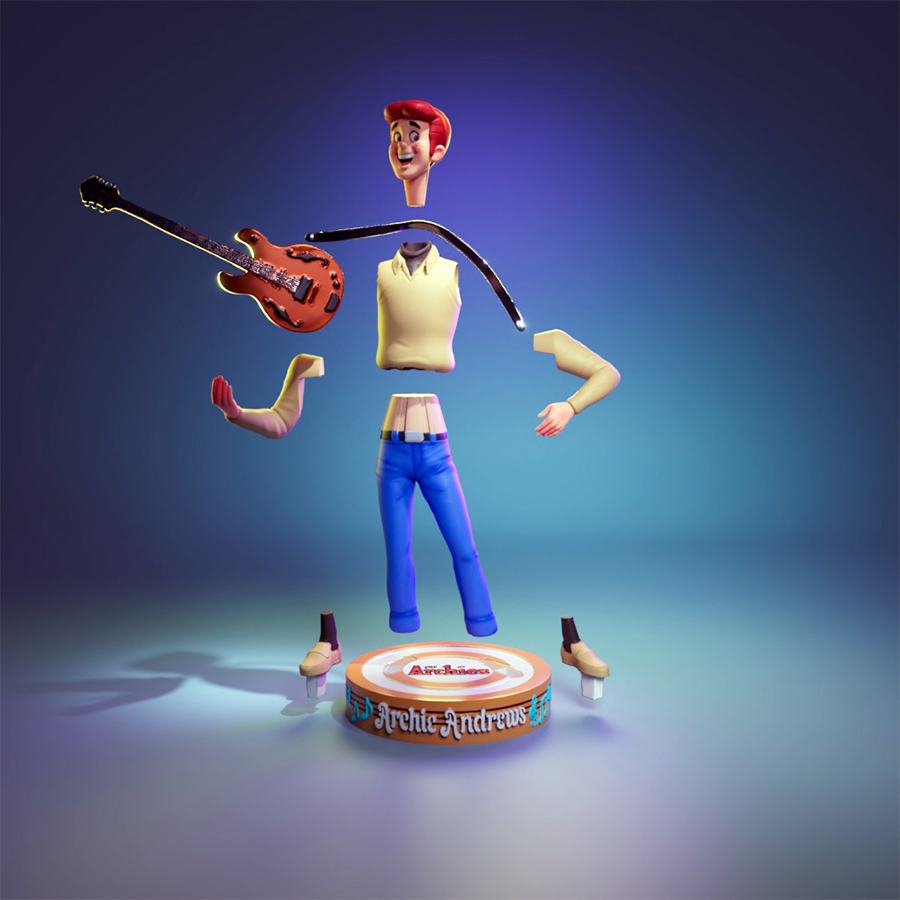 Archie Andrews resin figure from Archie Comics with retro comic styling