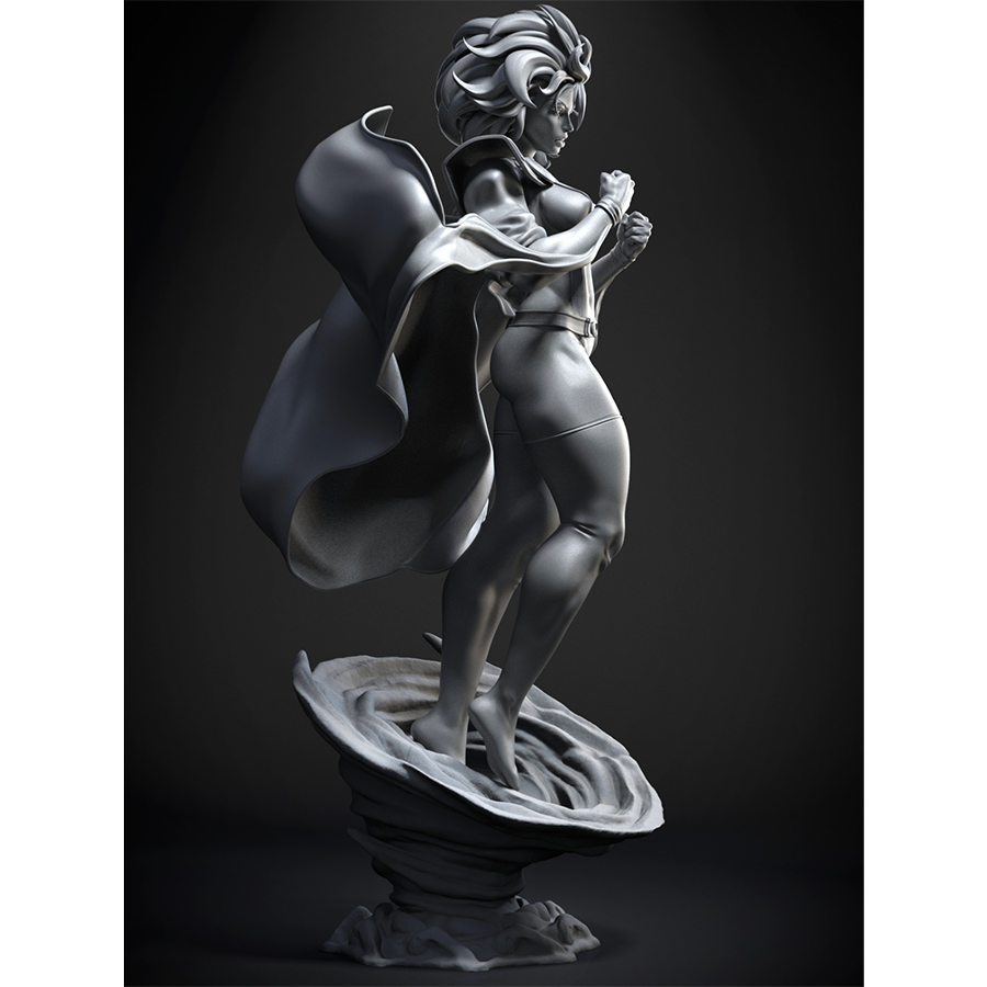 Unpainted Storm resin model kit with separate parts and detailed sculpting