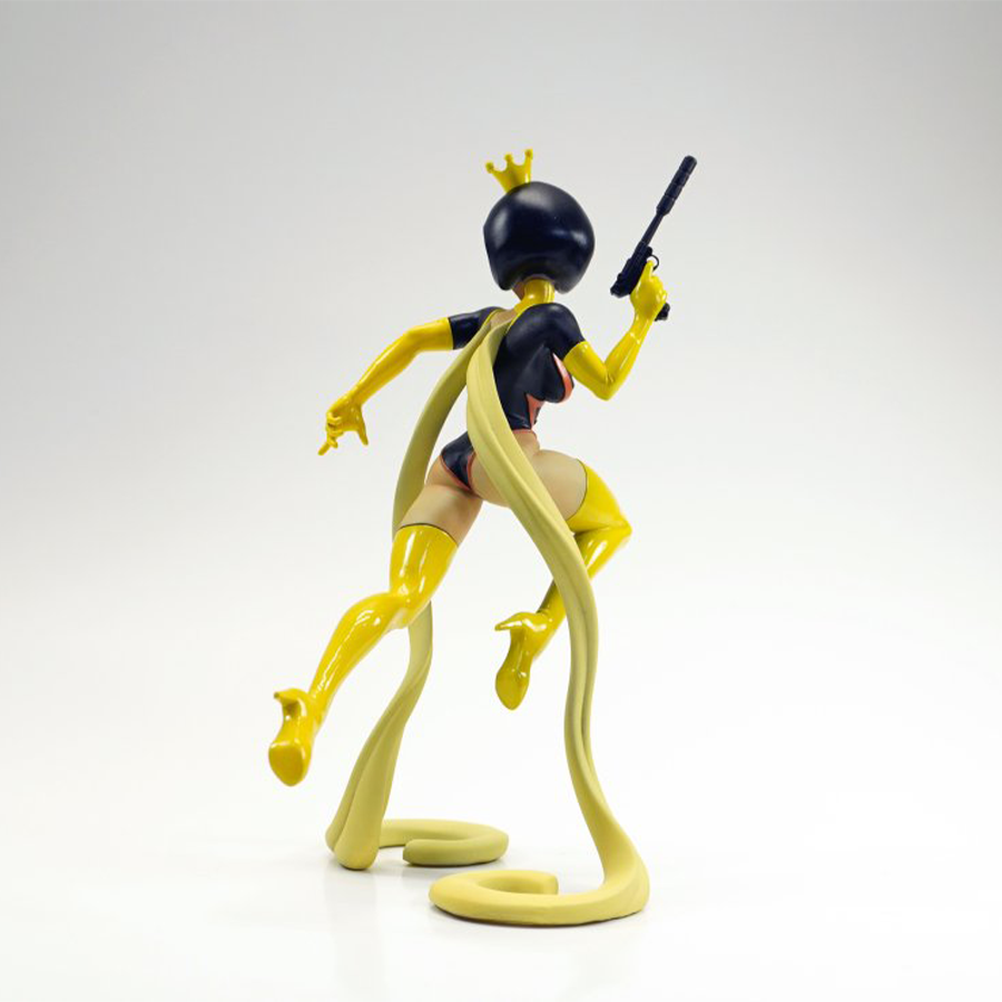 Clear resin model kit of Dr. Mrs. The Monarch from The Venture Bros., standing 7 inches tall