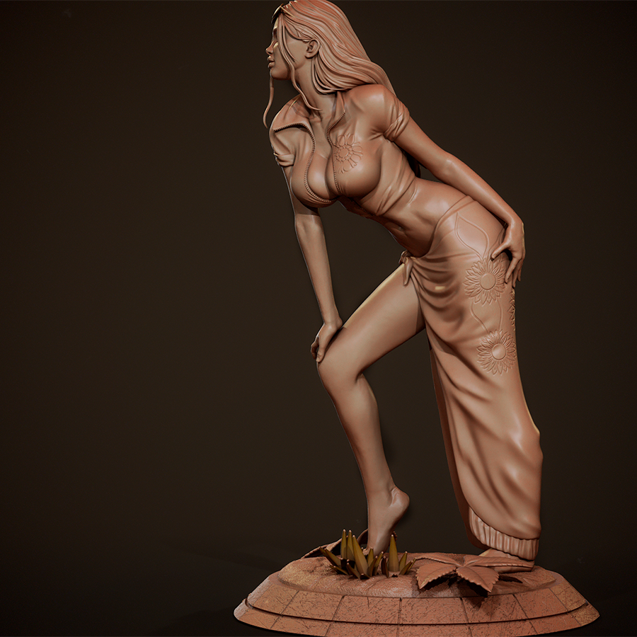 Full figure of Nico Robin from One Piece in calm, confident pose