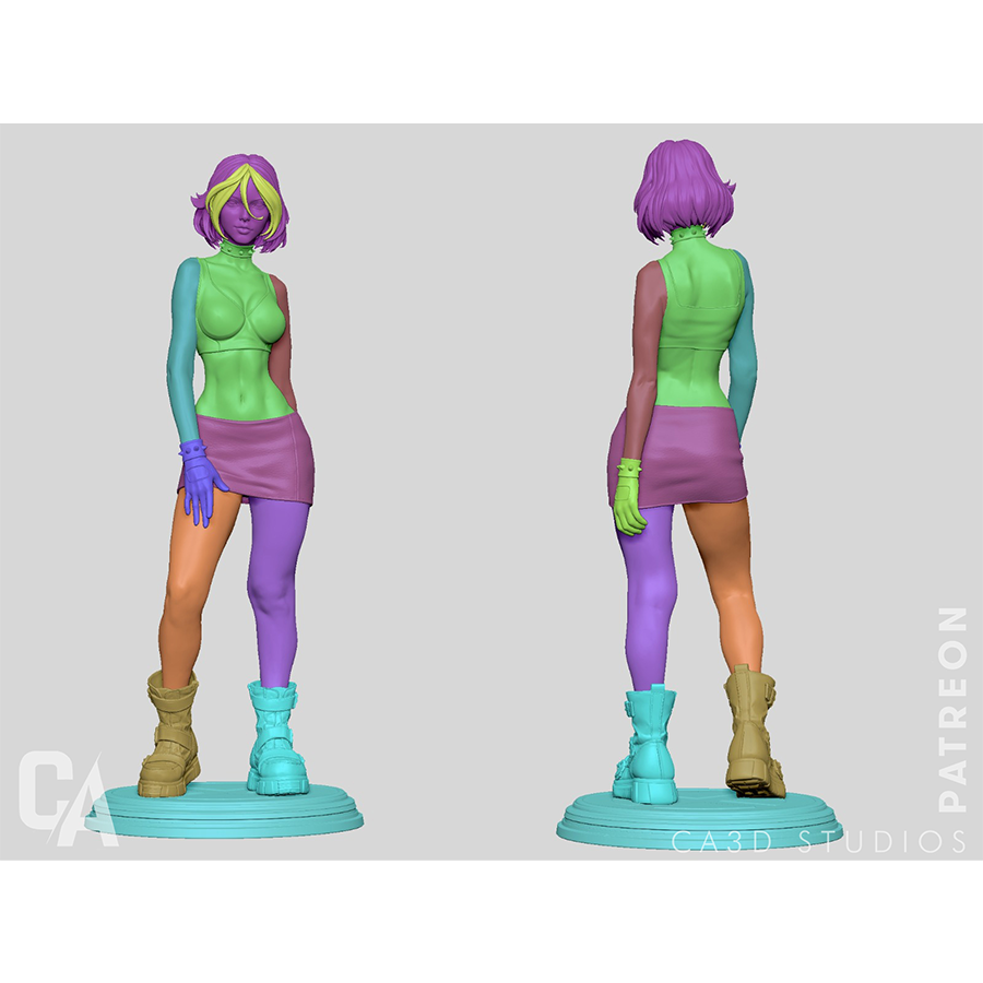 Unassembled Rogue resin model kit with detailed sculpting and separate parts