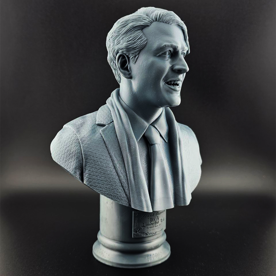 Grey resin model kit of George Bailey from It’s a Wonderful Life, 1/6 scale, unpainted and unassembled