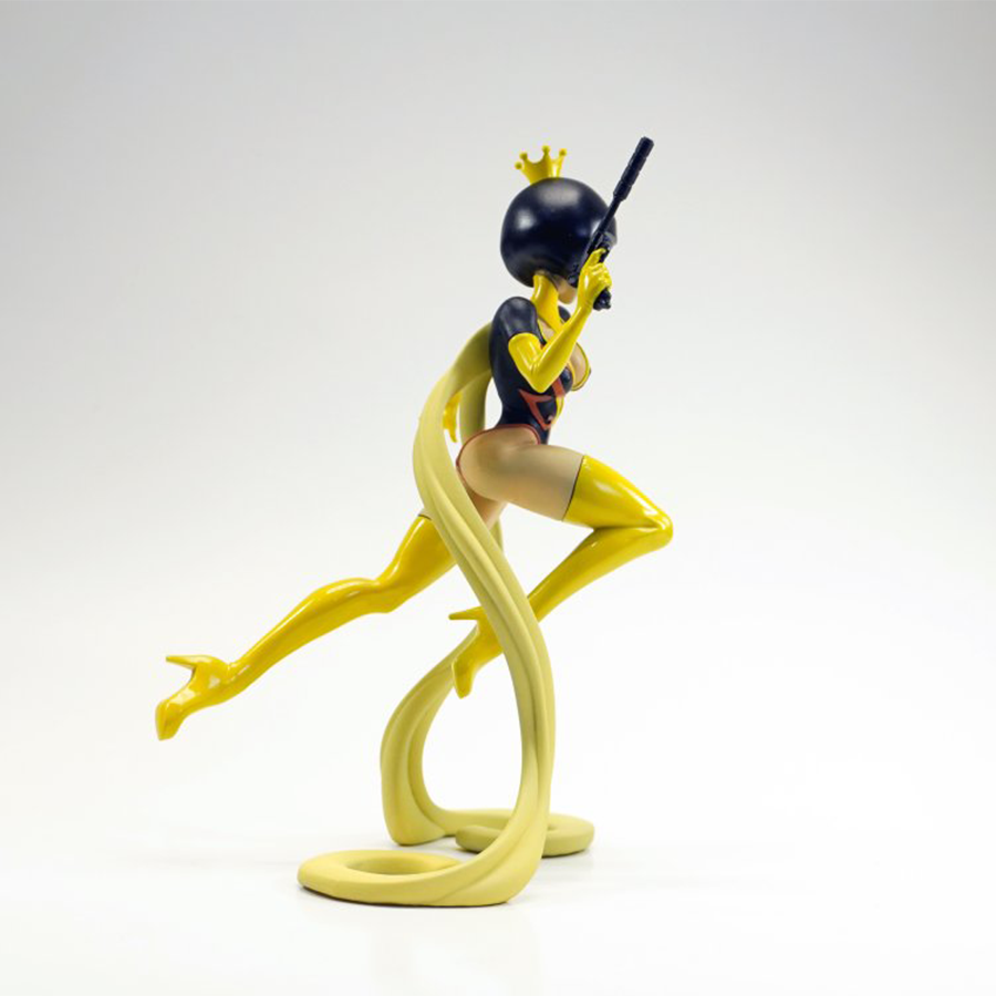 Clear resin model kit of Dr. Mrs. The Monarch from The Venture Bros., standing 7 inches tall