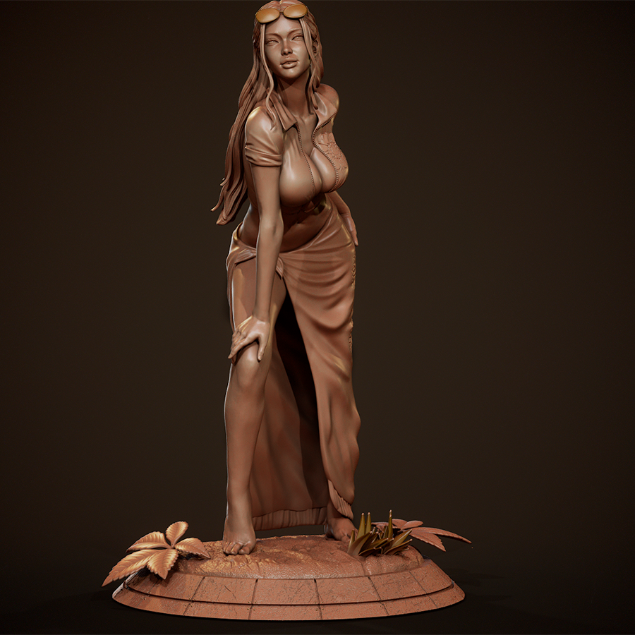 Full figure of Nico Robin from One Piece in calm, confident pose