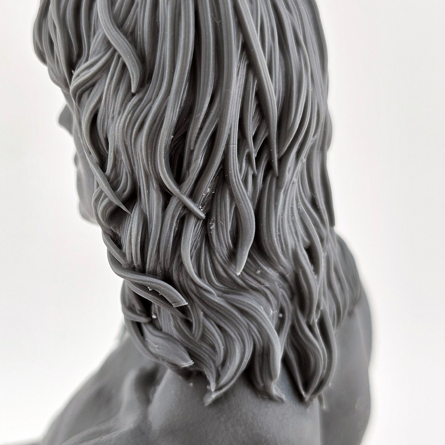 1/6 scale misprint Rambo resin bust by CA3D, unpainted and unassembled, with minor hair detail missing