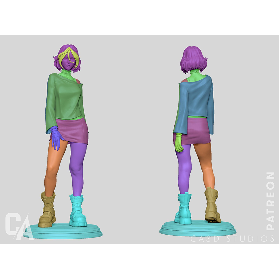 Unassembled Rogue resin model kit with detailed sculpting and separate parts