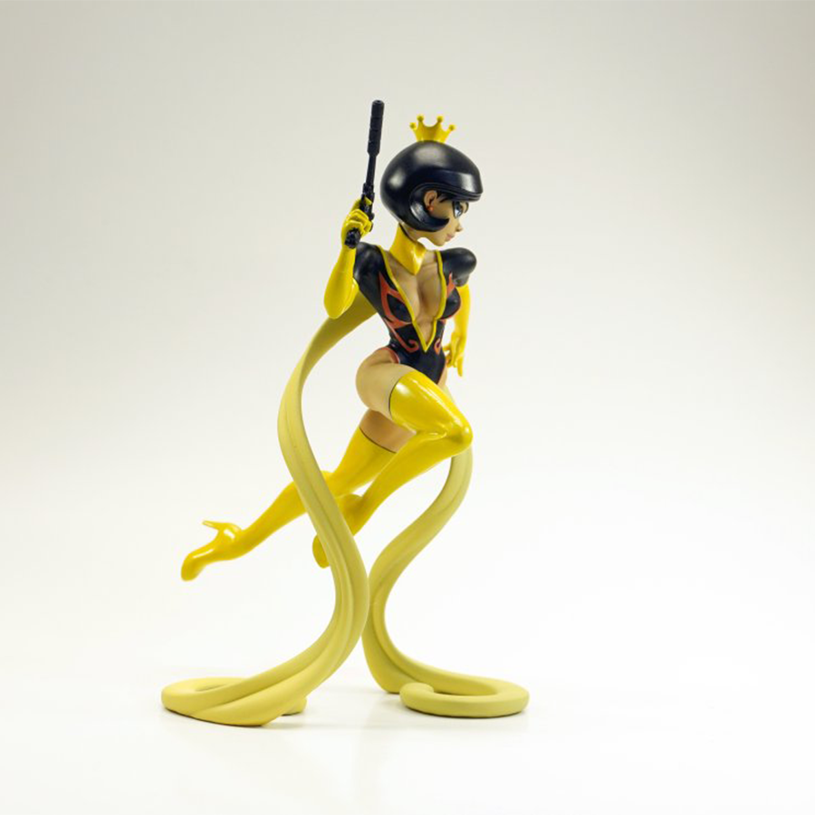 Clear resin model kit of Dr. Mrs. The Monarch from The Venture Bros., standing 7 inches tall