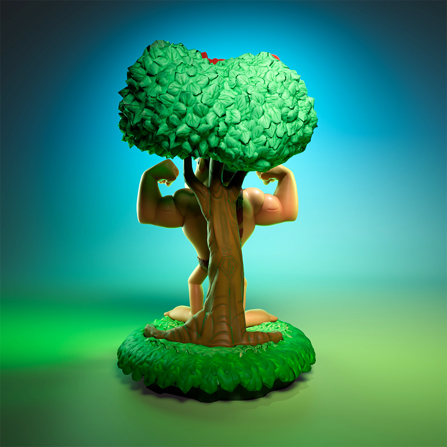 George of the Jungle resin figure in classic cartoon pose on a jungle-themed base