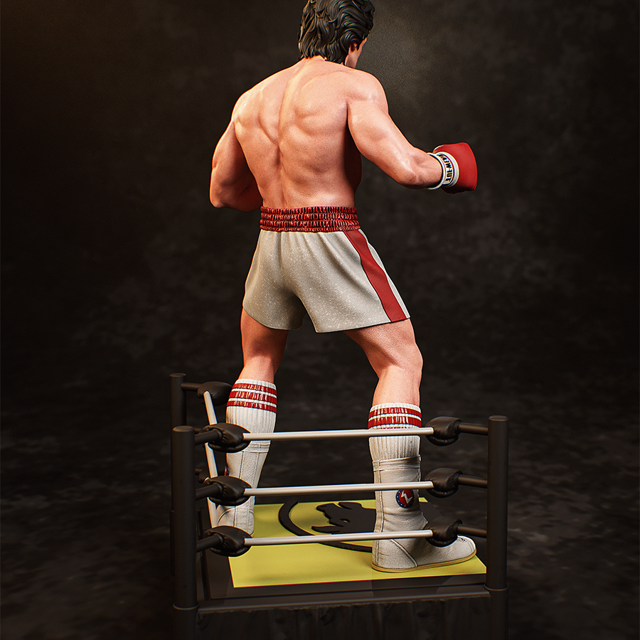 Rocky Balboa 3D printed figure by CA3D in 1/6 and 1/9 scale, available from Hobby Link International.