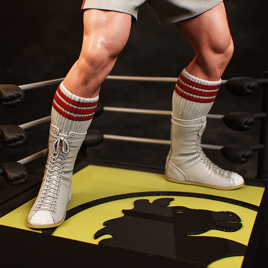 Rocky Balboa 3D printed figure by CA3D in 1/6 and 1/9 scale, available from Hobby Link International.