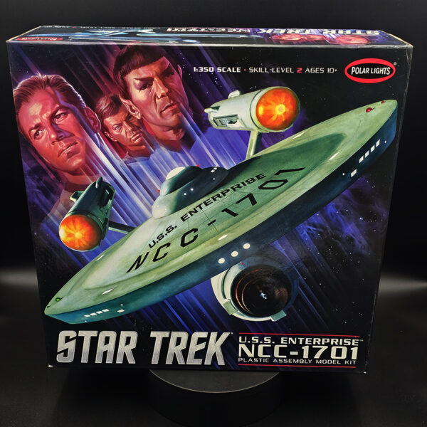 Polar Lights 1-350 USS Enterprise NCC-1701 Star Trek Model Kit POL880-04 Open Box Missing Base