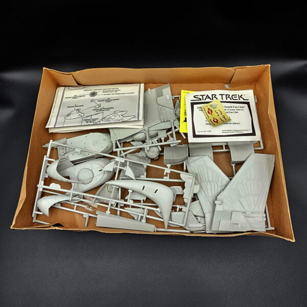 AMT Star Trek Klingon Bird-of-Prey model kit 8230 sold as parts/repair kit missing wing cannon and front torpedo launcher, possible other small parts