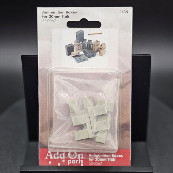 Add On Parts 1-35 Ammo Boxes for 20mm Flak 10pc Factory Sealed