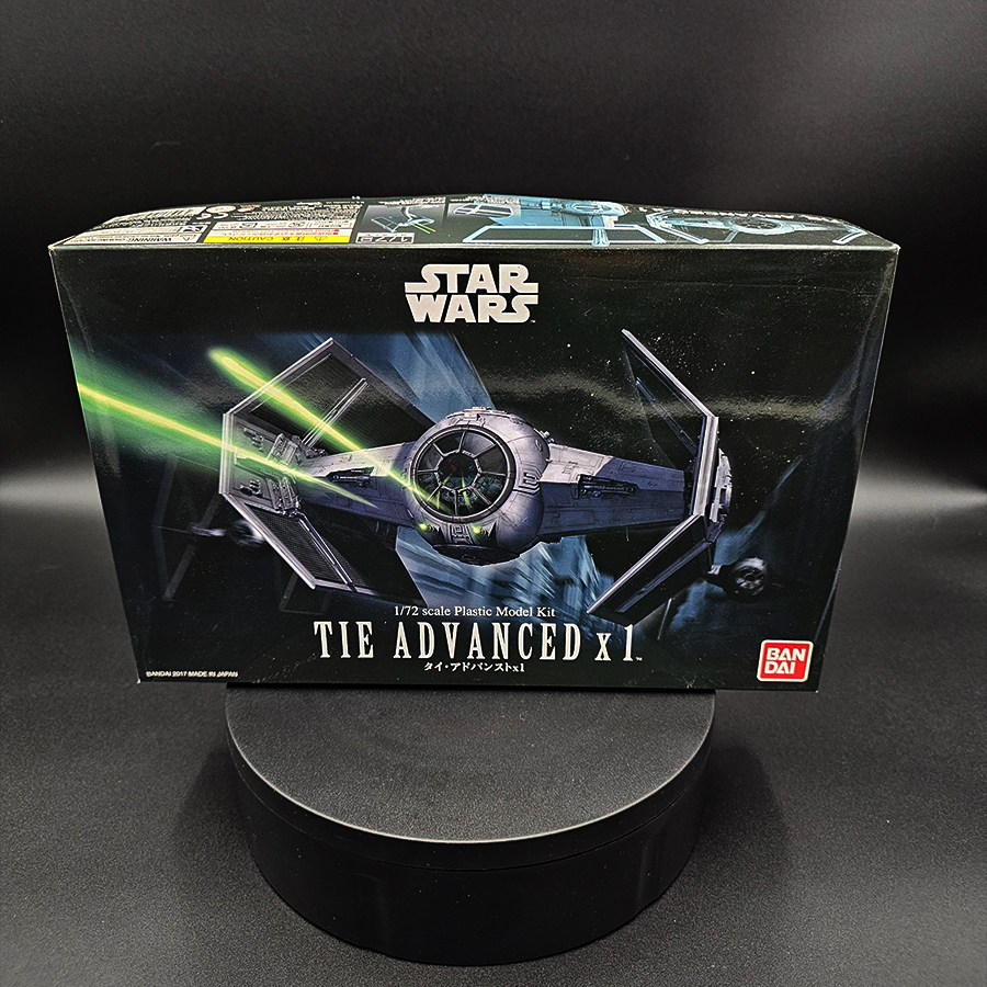 Bandai 1-72 TIE Advanced x1 Star Wars Open Box Complete Stash Sale