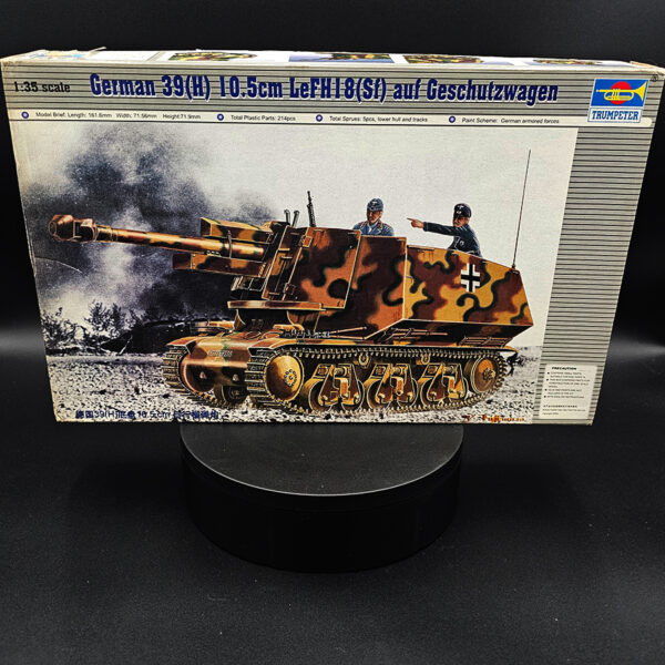 Trumpeter 1/35 German 39(H) 10.5cm leFH18(Sf) auf Geschutzwagen 00353 Sealed Complete